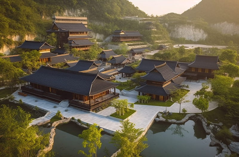 航拍中国古建筑四合院,高清,摄影图,摄影图片,图片大全,摄影图免费下载
